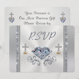 Magnifique Cartes Christian Diamond RSVP personnal