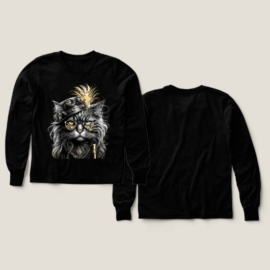Magnifique chat steampunk (Motif recto et verso)