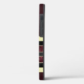 Magnifique coque iphone personnalisé Gold/Maroon (Verso / Gauche)