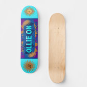 Magnifique Couleur "Ollie On" Débutant Skateboard (Recto)