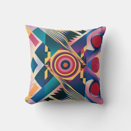 Magnifique Coussin de Jet Géométrique Moderne (Recto)