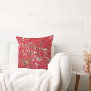 Magnifique Coussin de Jeté aux Feuilles d'Érable R