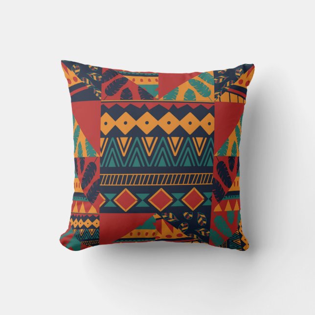 Magnifique Coussin de Jeté de Style Sud-Ouest (Recto)