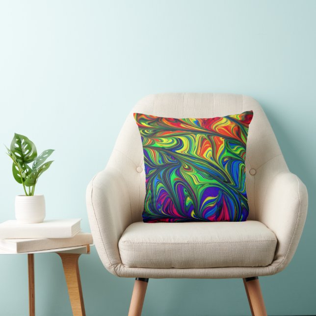Magnifique Coussin de Lancer Abstrait (Chaise)