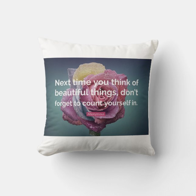 Magnifique Coussin de Lancer de Citation Choses Ro (Recto)