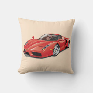 Magnifique Coussin de Lancer de Voiture de Sport d