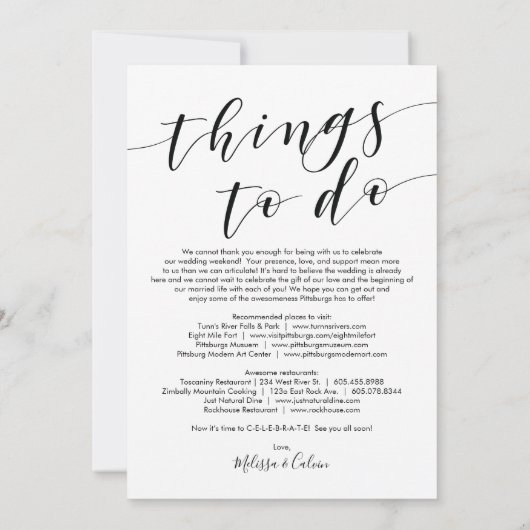 Magnifique Elégant Calendrier De Mariage/ Carte It (Dos)