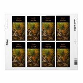 Magnifique Étiquette Vin d'automne (Feuille entière)