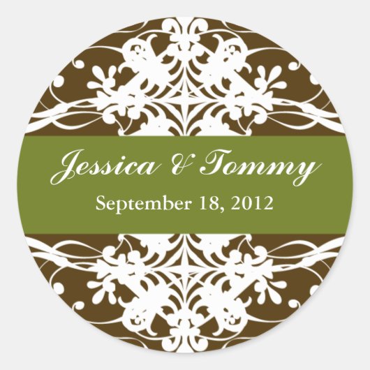 Magnifique Étiquettes de mariage terrestre (Devant)