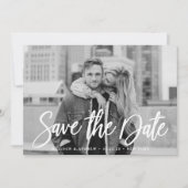 Magnifique faire-part de date de mariage en script (Devant)