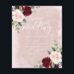 Magnifique Faire-part de mariage budgétaire Bourgo<br><div class="desc">Superbe Blush Bourgogne Budget valeur Extraordinaire pour ceux qui ont un budget pour leur mariage. Également disponible sous forme d'invitation standard et numérique - voir collection correspondante ci-dessous.</div>