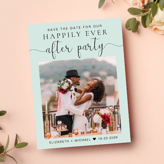 Magnifique faire-part de mariage mint pour récepti