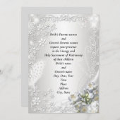 Magnifique Faire-part de mariage semi-brillante or (Devant / Derrière)