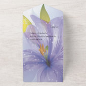 Magnifique faire-part de mariage tout-en-un Lily V (Dehors)