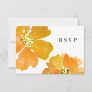 Magnifique fleur aquarelle moderne RSVP