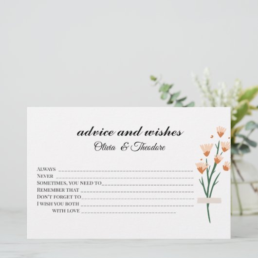 Magnifique Fleur sauvage Carte de conseil et de so (Debout devant)