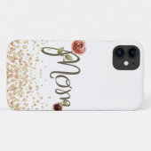 Magnifique Fleur & Sparkling Maman iPhone 11 Coque (Dos (Horizontal))