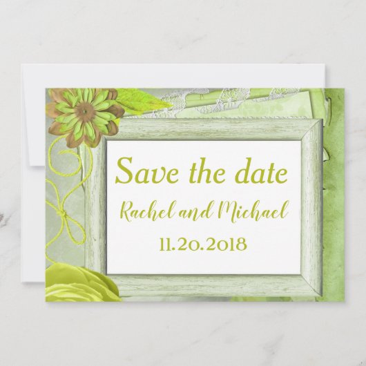 Magnifique Fleurs de Save the Date (Devant)