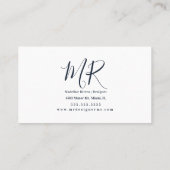 Magnifique Floral Moderne Designer Carte de visite (Dos)