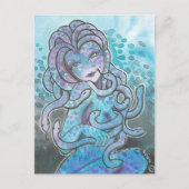 Magnifique Gorgon bleu Medusa Imaginaire Art Carte (Devant)