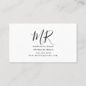 Magnifique Gras Floral Designer Carte de visite (Dos)