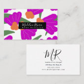 Magnifique Gras Floral Designer Carte de visite (Devant / Derrière)