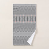 Magnifique gris et corail imprimé (Serviette à main)