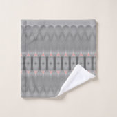 Magnifique gris et corail imprimé (Gant de toilette)