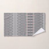 Magnifique gris et corail imprimé (Serviette à main)
