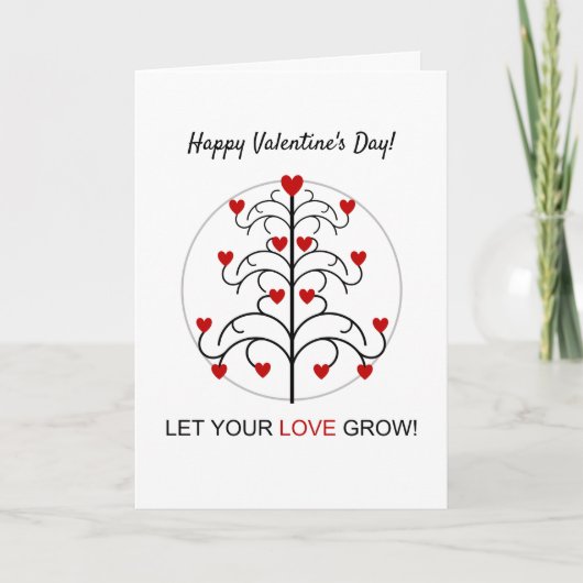 Magnifique Heart Tree Carte Saint Valentin (Devant)