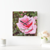 Magnifique horloge à fleurs roses.Floral (Maison)