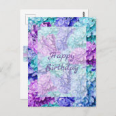 Magnifique hydrangée fleurit carte d'anniversaire (Devant / Derrière)