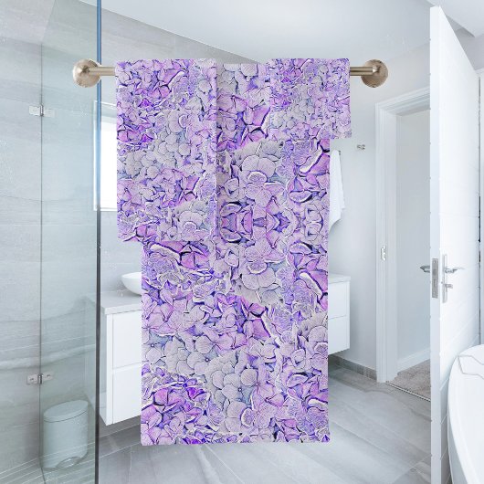 Magnifique hydrangée motif en lavande, floral