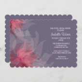 Magnifique Invitation Mauve (Devant / Derrière)