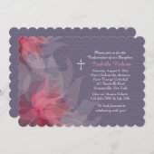 Magnifique Invitation Mauve (Devant / Derrière)