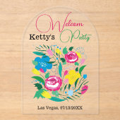 Magnifique jardin. Invitation Acrylique (Recto)