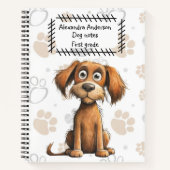 Magnifique livre Brown Chiot sur pattes Journal d' (Devant)