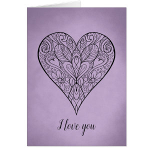 Magnifique Mandala Heart Je t'aime