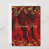 Magnifique Marbre Red Retraite Party Invitation (Dos)