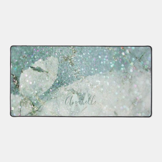 Magnifique marbre vert et Parties scintillant Mono (Recto)