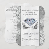 Magnifique Mariage Diamant Invitations Votre Texte (Devant / Derrière)
