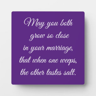 Magnifique Mariage Dit Plaque Tabletop