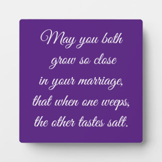 Magnifique Mariage Dit Plaque Tabletop
