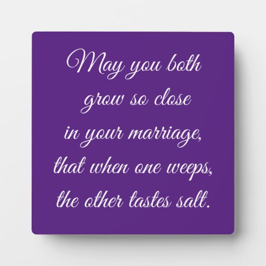 Magnifique Mariage Dit Plaque Tabletop (Devant)