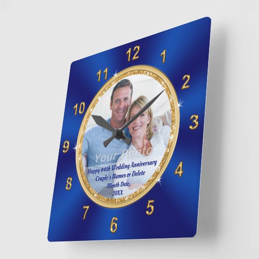 Magnifique, Mariage Horloge avec PHOTO (Angle)