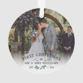 Magnifique Mistletoe Premier Noël Mr & Mrs Photo (dos)