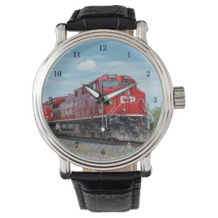 Magnifique montre à poignet de locomotives/train