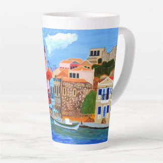 Magnifique mug à latte de la côte grecque