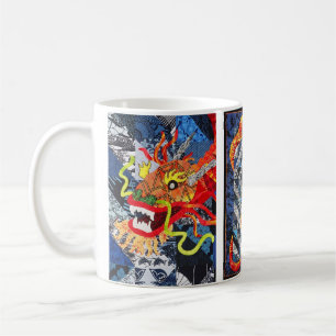 Magnifique mug à motif de dragon quilt