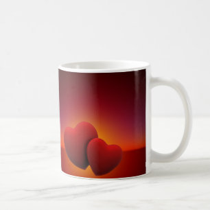Magnifique mug de la Saint-Valentin au cœur jumeau